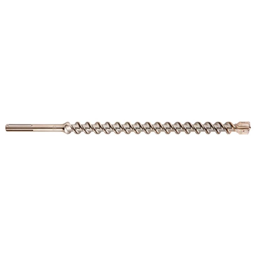 Milwaukee MX4 48-20-3986 4-Cutter Rotary Hammer Drill Bit, 1-1/2 in Drill Bit, 45/64 in, 12 in D Cutting, Carbide Cutting Edge, 17 in OAL